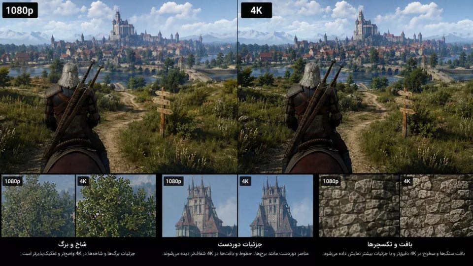 کیفیت بصری در مانیتورهای 1080p و 4K؛ آیا گرافیک بازی‌ها تغییر می‌کند؟