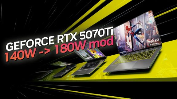 افزایش توان گرافیک لپ تاپ RTX 5070 Ti به 180 وات و RTX 5090 به 225 وات با ابزار جدید مادسازها