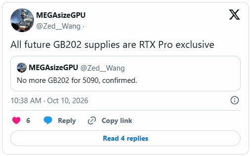 توقف تولید RTX 5090
